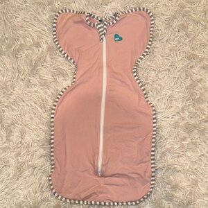 Love to Dream Pink Sleep Sack with Striped Trim